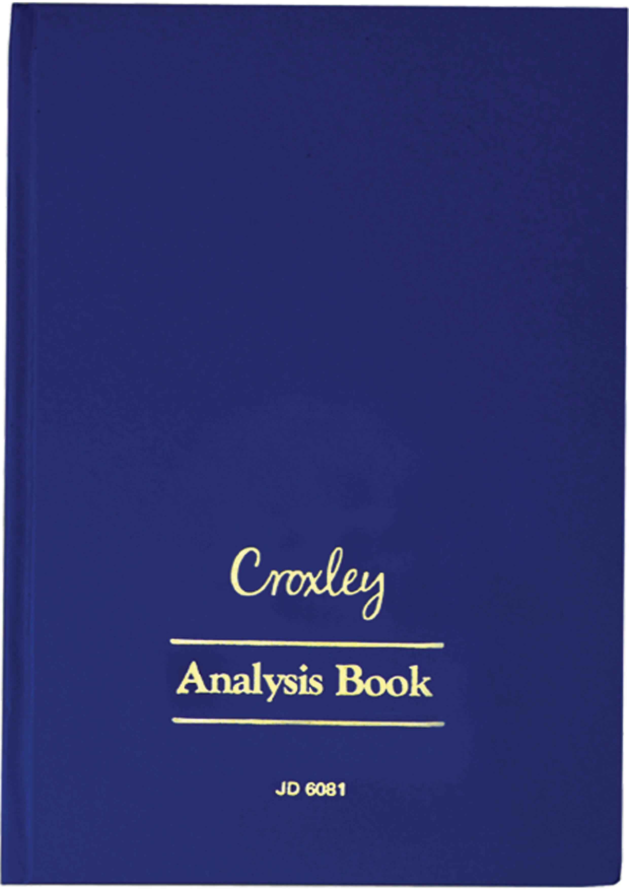 CROXLEY ANALYSIS BOOKS SERIES 6 8 CASH COLUMNS 1 PG